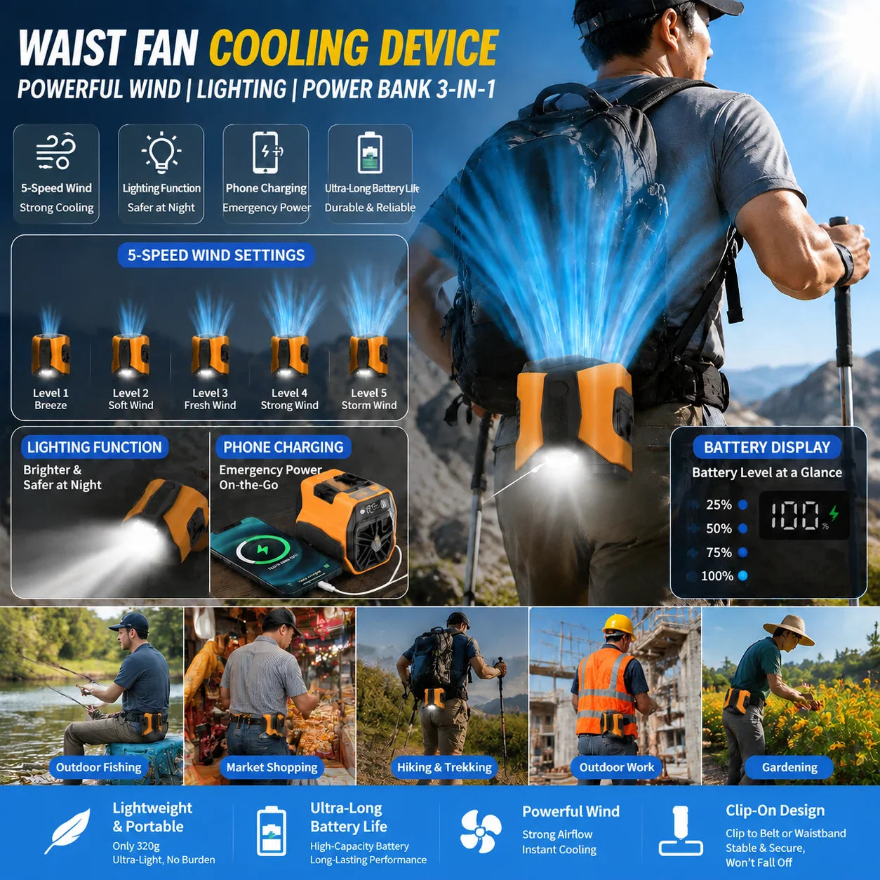Cool Breeze Waist Fan